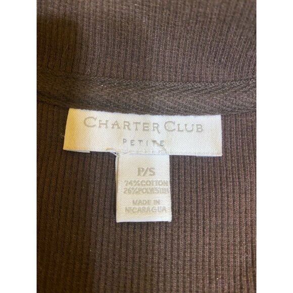 Charter Club Velour Running Suit P Women Small Brown - Picture 3 of 4